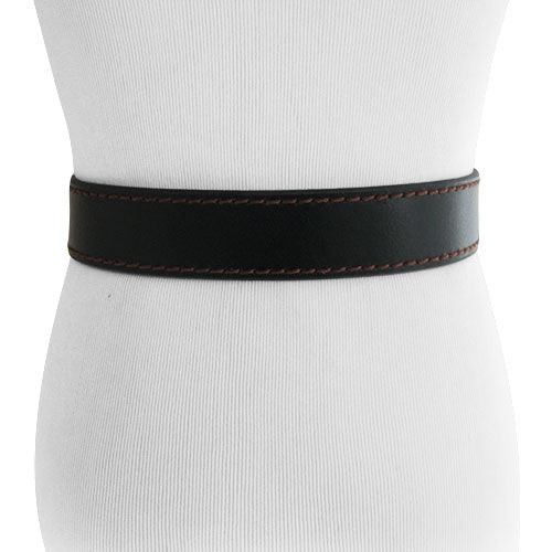 
                  
                    Genuine Leather Black Women’s Belt with Warm Stitched Accents
                  
                