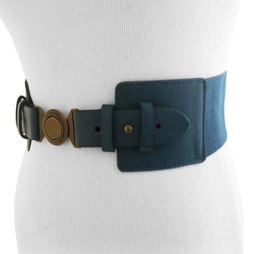 Wide Elastic Leather Belt, Wide Leather Belt Women