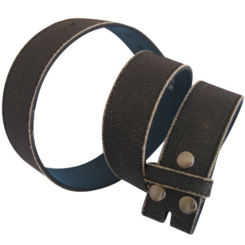Black Cracked Bonded Leather Interchangeable Belt Strap. STRAP ONLY!