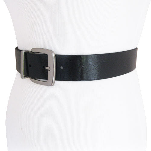 Steve Madden leather belt embroidery silver buckle Steve Madden Belt Black SM Logo Print Chrome Buckle Size XL  main image 3