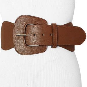 wide brown belt for dress