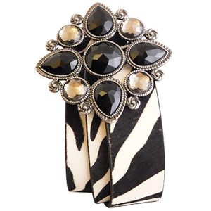 
                  
                    Black Faceted and Frosted Quartz Gun Metal Gray Belt Buckle
                  
                