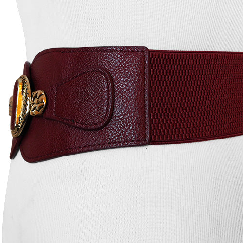 
                  
                    Burgundy Wide Stretch Belt for Women with Toggle Buckle
                  
                