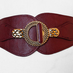 
                  
                    Burgundy Wide Stretch Belt for Women with Toggle Buckle
                  
                