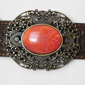 
                  
                    Antique Bronze Oval Carnelian Women’s Belt Buckle Limited Edition
                  
                