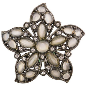 
                  
                    Gunmetal Star with Stormy Gray stones and crystals
                  
                