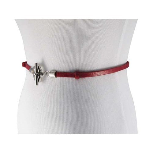 
                  
                    Red Skinny Waist Belt with Toggle Belt Buckle
                  
                