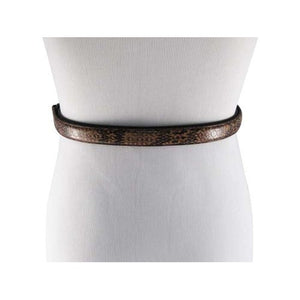 
                  
                    Brown Snakeskin Skinny Waist Belt with Snake Belt Buckle
                  
                