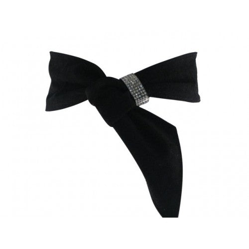 
                  
                    Black Velvety Rhinestone Sash Belt Graduated Width for Waist or Hips
                  
                