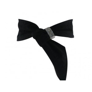 
                  
                    Black Velvety Rhinestone Sash Belt Graduated Width for Waist or Hips
                  
                