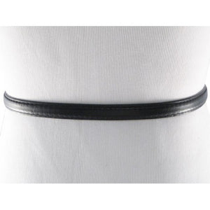 
                  
                    Black Skinny Belt with Covered Rectangle Buckle
                  
                