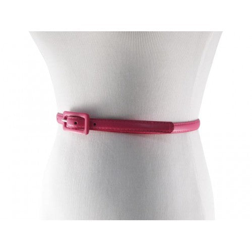 
                  
                    Fuchsia Skinny Belt with Covered Rectangle Buckle
                  
                