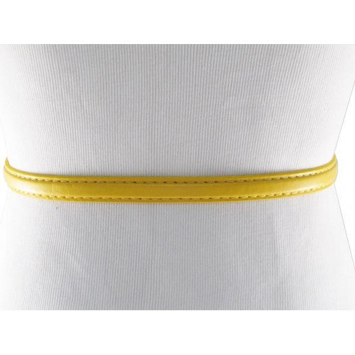 
                  
                    Yellow Skinny Belt with Covered Rectangle Buckle
                  
                