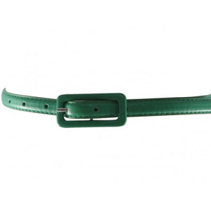 
                  
                    Forest Green Skinny Belt with Covered Rectangle Buckle
                  
                