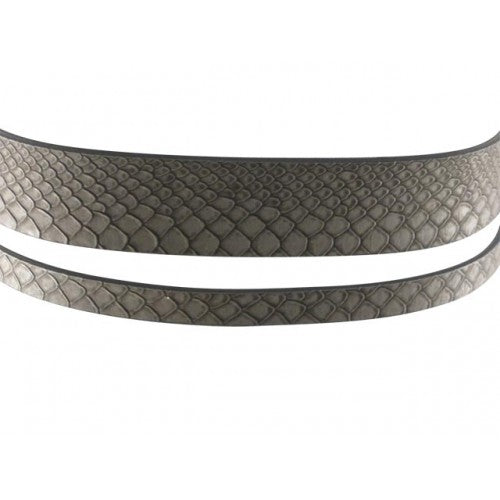 
                  
                    Gray Snakeskin Graduating Double Wrap Belt
                  
                