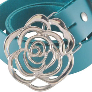 
                  
                    Stencil Flower Women's Belt Buckle in Polished Silver
                  
                