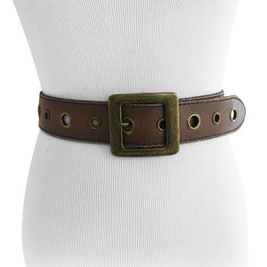 Vera Pelle Brown Genuine Leather Circle Cut Out Women's Belt – Keep Your  Pants On