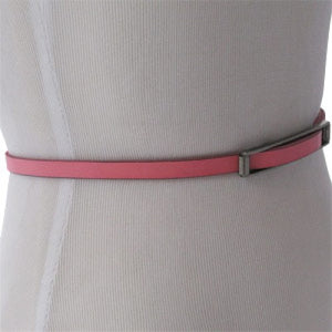 
                  
                    BALI Belts- Pink Matte Genuine Leather Skinny Belt with No-Hole Tension Buckle
                  
                