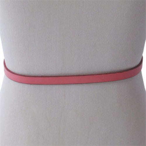 
                  
                    BALI Belts- Pink Matte Genuine Leather Skinny Belt with No-Hole Tension Buckle
                  
                