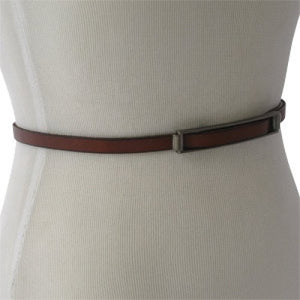 
                  
                    BALI Belts- Brown Matte Genuine Leather Skinny Belt with No-Hole Tension Buckle
                  
                