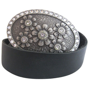 
                  
                    Antique Silver Women's Belt Buckle With Rhinestones
                  
                