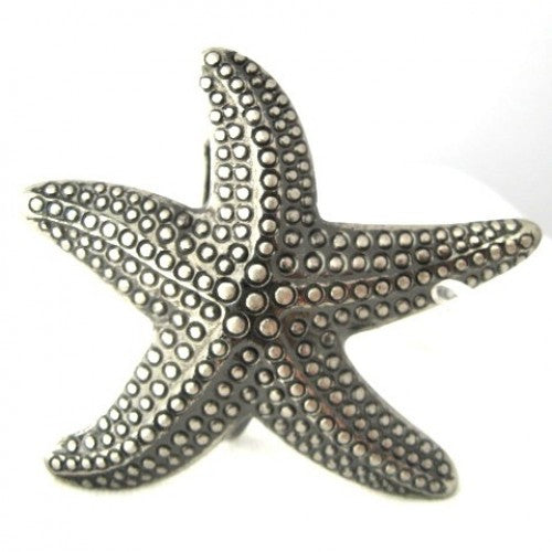 Starfish Belt Buckle for Women in Brushed Silver