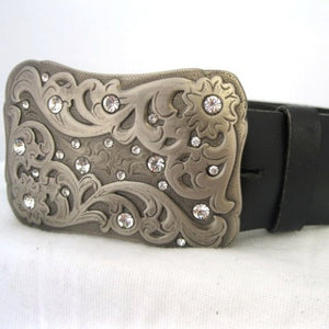 
                  
                    Western Inspired Small Rectangle Belt Buckle with Rhinestones
                  
                