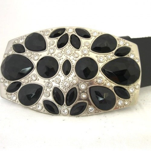 
                  
                    Rectangle Women's Belt Buckle with Embedded Onyx and Rhinestone
                  
                