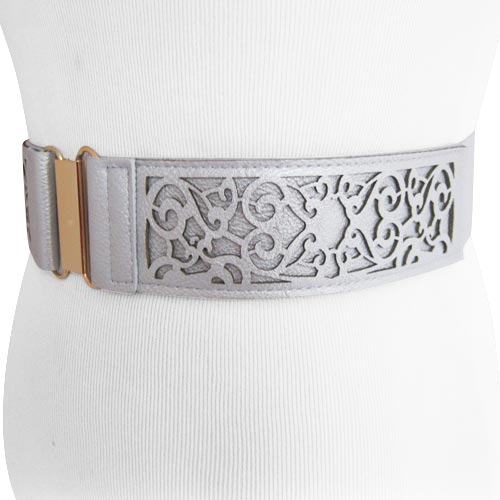 
                  
                    Silvery Gray Cut out Women's Stretch Belt
                  
                