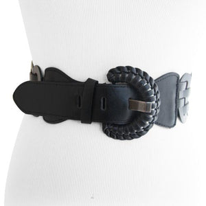 
                  
                    Black Braided Stretch Belt for Women
                  
                