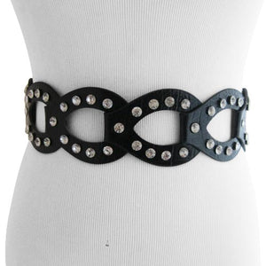 
                  
                    Black Rhinestone Braided Patterned Stretch Belt
                  
                