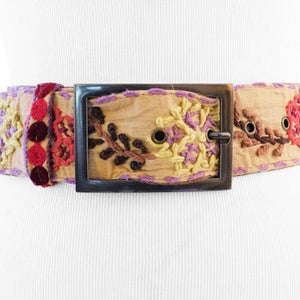 
                  
                    Beige Whimsically Embroidered Flower Belt For Women
                  
                