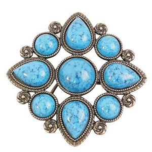 
                  
                    Turquoise Gun Metal Gray Belt Buckle
                  
                