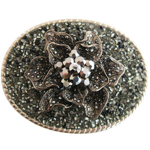 
                  
                    Kimberly Grace Handcrafted Magnificent Flower Women’s Oval Belt Buckle
                  
                