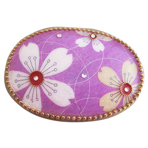 
                  
                    Handmade Whimsical Flower and Delicate Gold Bead Oval Belt Buckle for Women
                  
                