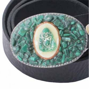 
                  
                    KDichter Designs- Malachite Buddha- One of a Kind Artisan Women's Belt Buckle
                  
                