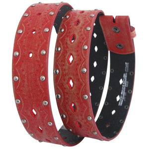
                  
                    Red Bonded Leather Western Belt Strap. STRAP ONLY!
                  
                