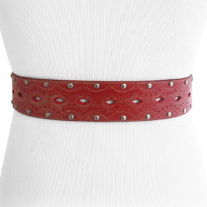 
                  
                    Red Bonded Leather Western Belt Strap. STRAP ONLY!
                  
                