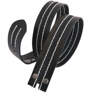 
                  
                    Black Contrast Stitch Bonded Leather Belt Strap. STRAP ONLY!
                  
                