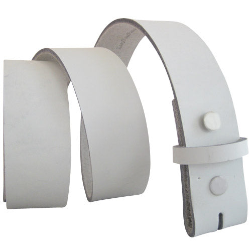 White Genuine Leather Interchangeable Belt Strap. STRAP ONLY!
