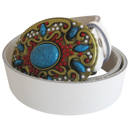 
                  
                    White Genuine Leather Interchangeable Belt Strap. STRAP ONLY!
                  
                