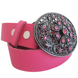 
                  
                    Hot Pink Genuine Leather Interchangeable Belt Strap. STRAP ONLY!
                  
                