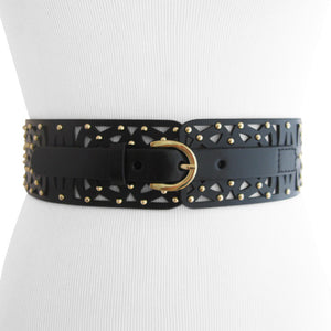 
                  
                    Steve Madden - Black Cut-Out Studded Stretch Belt
                  
                