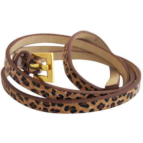 Madden Girl - Ultra Thin Leopard Patterned Womens Belt