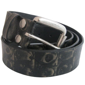 
                  
                    Black Fleur de Lis Embossed Bonded Leather Interchangeable Belt Strap. STRAP ONLY!
                  
                