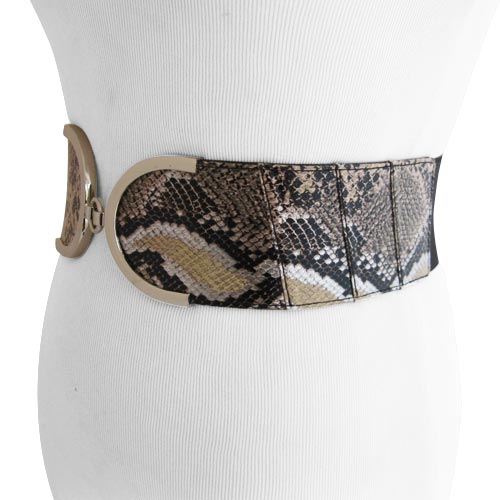 
                  
                    Women's Stretch Belt Tan and Black Snakeskin
                  
                