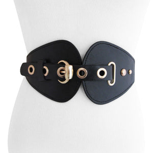 
                  
                    Black Leather and Elastic Belt for Women
                  
                