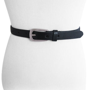 Thin Belt Black Leather Belt Women Belt Buckle Belt 