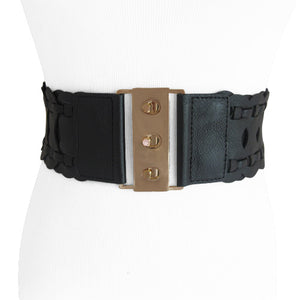 
                  
                    Black Piecework Stretch Belt For Women
                  
                