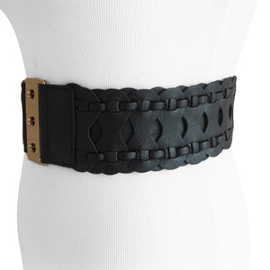 
                  
                    Black Piecework Stretch Belt For Women
                  
                
